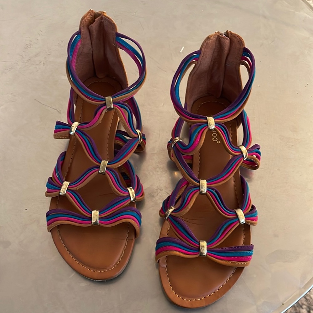 Bamboo Gladiator Strappy Sandals size 6